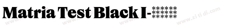 Matria Test Black I字体转换